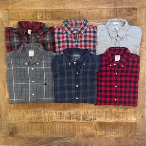 Lot of 6 Button Down Shirts J. Crew Bonobos Brooks Brothers